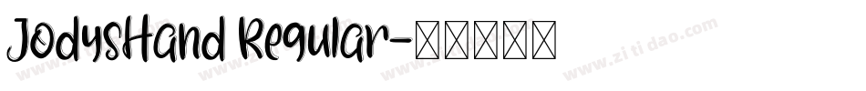 JodysHand Regular字体转换